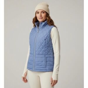 Northern Reflections Periwinkle Blue Large Quilted Puffer Vest Zip Front
